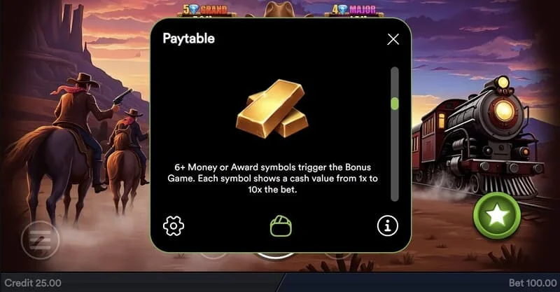 Gold Train Heist - Free Spins na may nadobleng grid ng reels